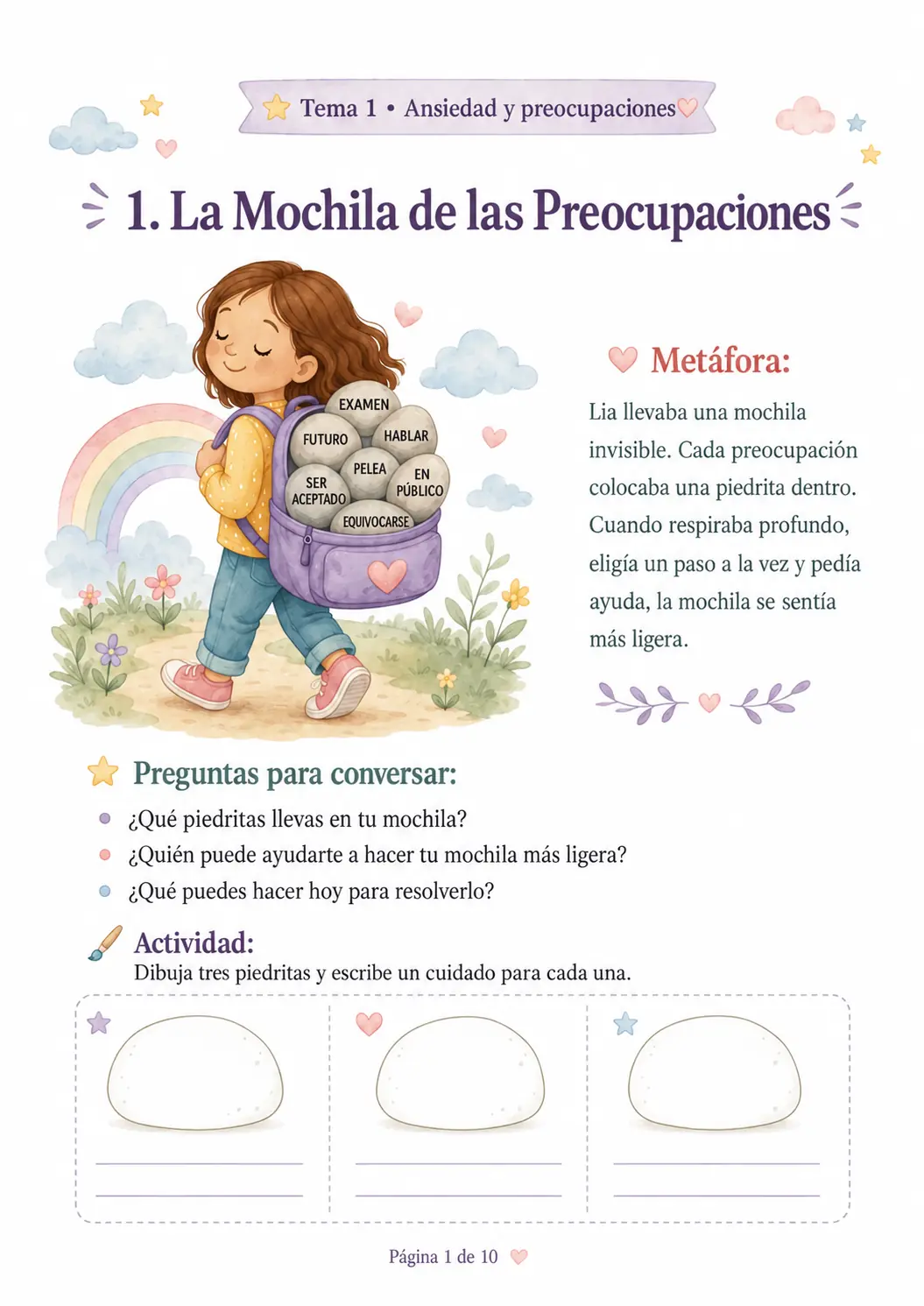 Metáfora La Mochila de las Preocupaciones